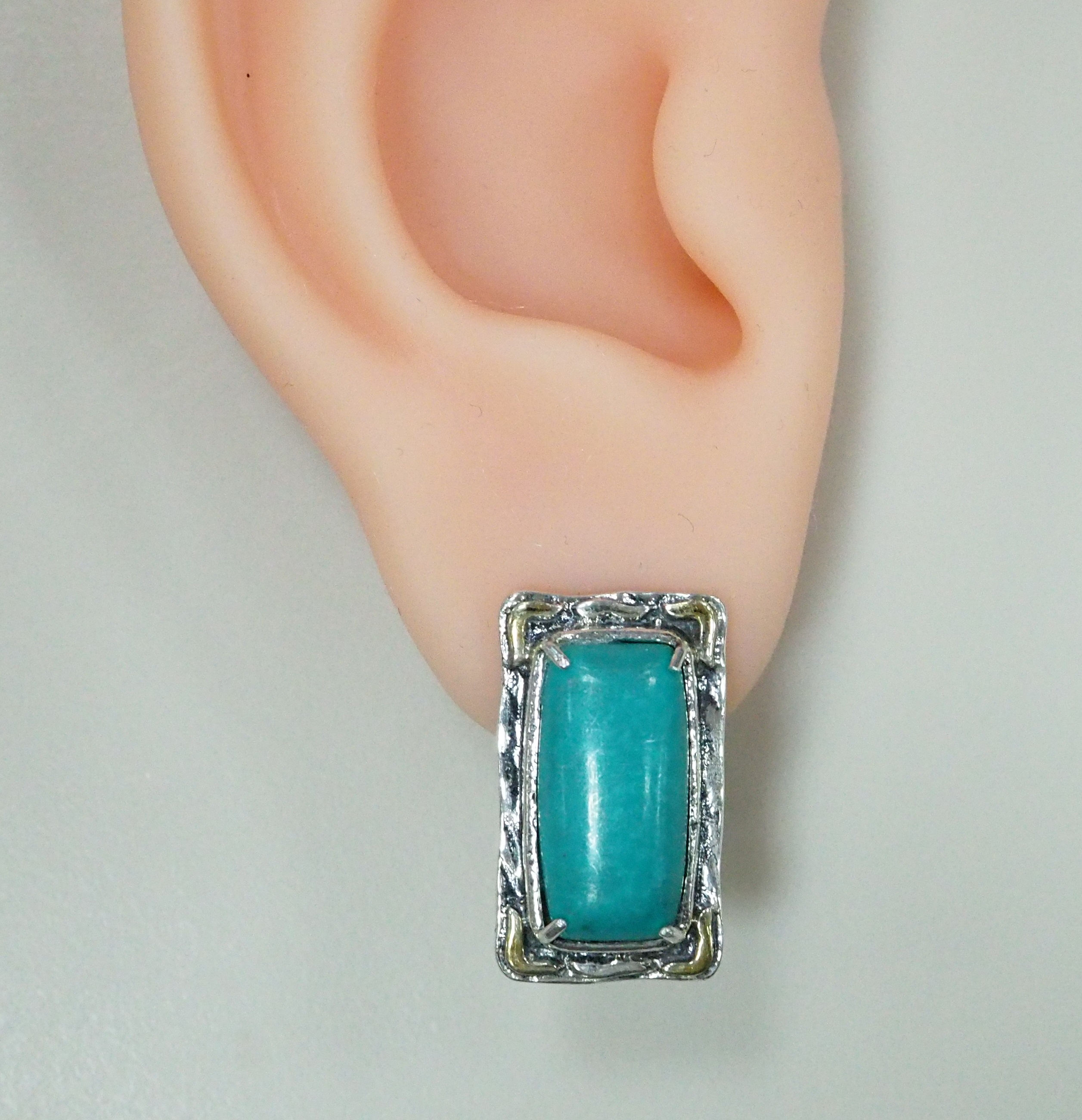 Серебряные серьги с бирюзой